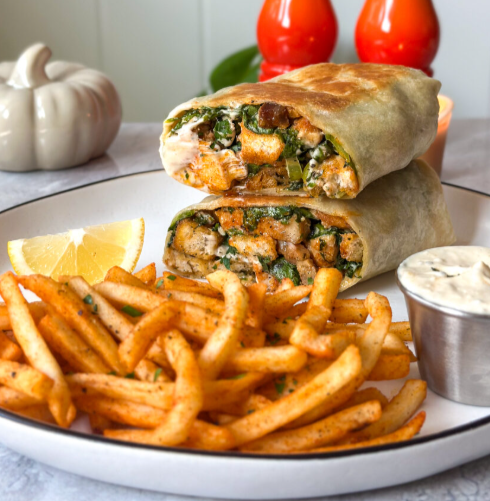 CHICKEN WRAP WITH CHIPS